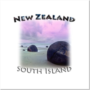 New Zealand - South Island, Moeraki Boulders Posters and Art